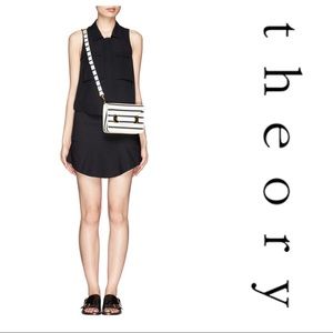 Theory Genia Silk Top in Black Size Small EUC